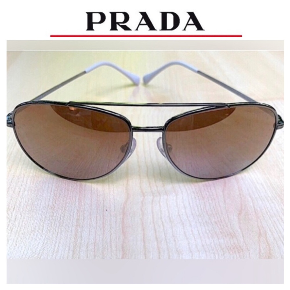 Men’s PRADA aviator sunglasses BRAND NEW IN BOX & CASE Authentic luxury brand
